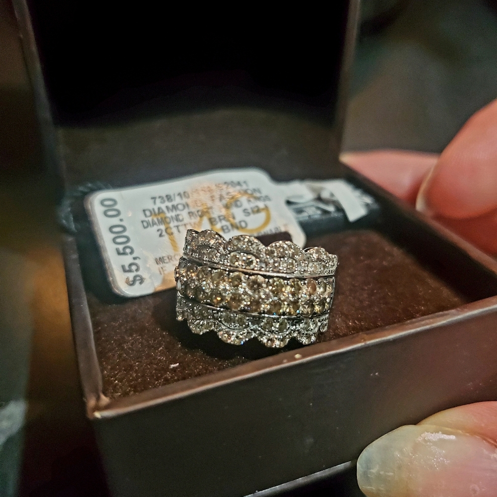 Le Vian 2ct Chocolate Diamond Ring in 14k White Gold